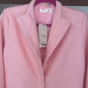 Pea coat jacket size M, color light pink. New with tags